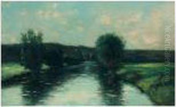 Les Bords De L'iton Oil Painting by Albert Lebourg