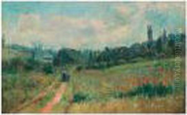 Sentier De Vetheuil, Effet Du Matin Oil Painting by Albert Lebourg