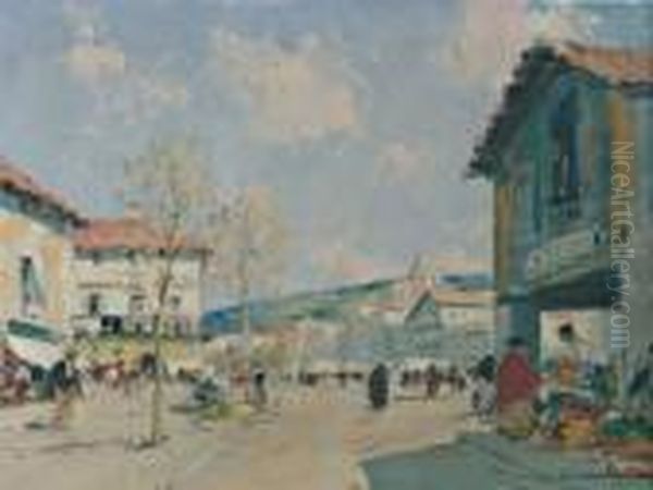  Scene De Marche  Oil Painting by Paul Emile Lecomte