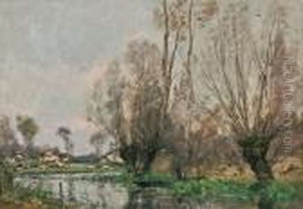 Paysage De Campagne Oil Painting by Paul Emile Lecomte