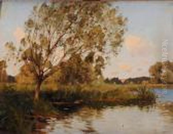 Bord D'etang Oil Painting by Paul Emile Lecomte