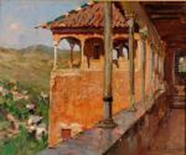 Grenade, L'alhambra Oil Painting by Paul Emile Lecomte