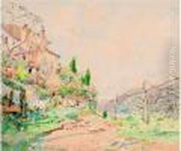 Le Hameau Provencal Oil Painting by Paul Emile Lecomte