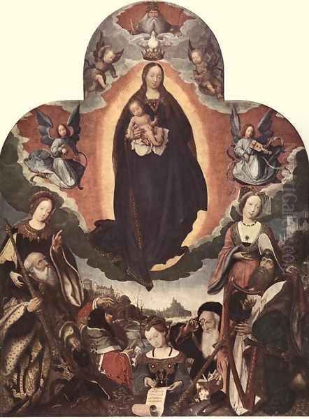 The Coronation of the Virgin 1524 Oil Painting by Jan Provost