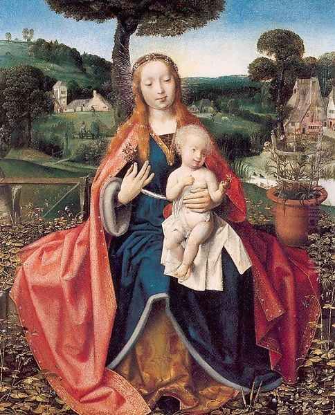 The Virgin and Child in a Landscape 1505 Oil Painting by Jan Provost