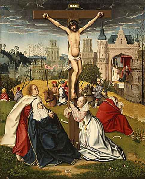 The Crucifixion ca 1495 Oil Painting by Jan Provost