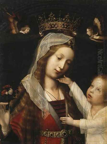 Virgin and Child 2 Oil Painting by Jan Provost