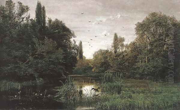 Frog Swamp 1875 2 Oil Painting by Laszlo Paal