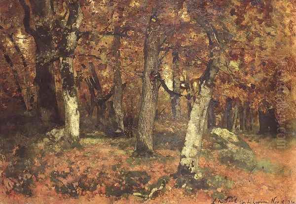 The Depth of the Forest 1873 Oil Painting by Laszlo Paal