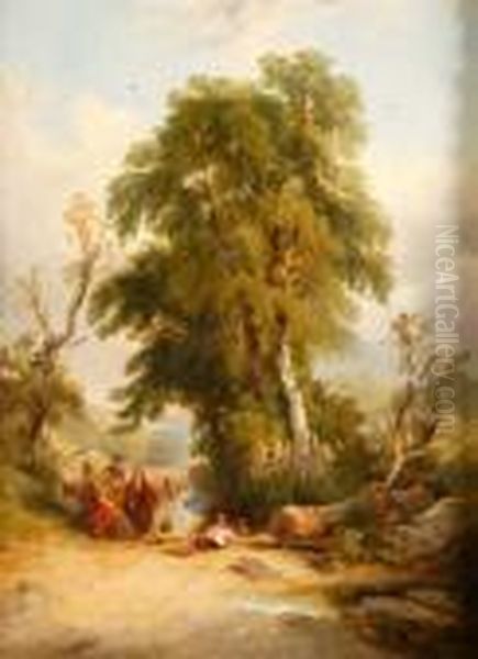 The Gypsy Encampment Oil Painting by Frederick Richard Lee