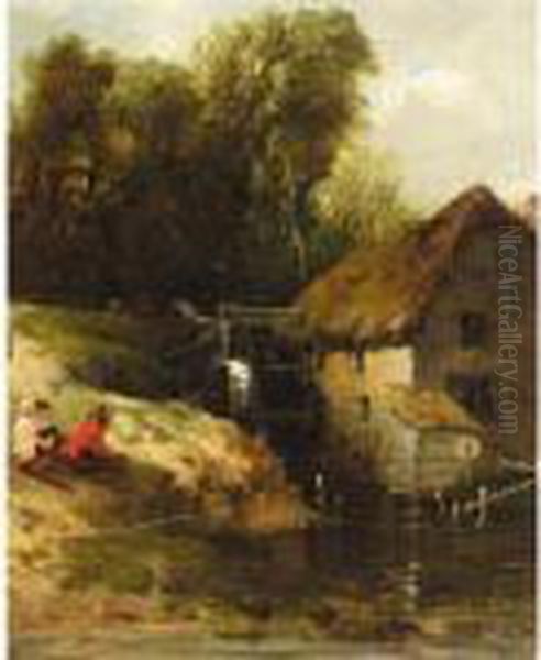 Gillingham Mill, Dorset Oil Painting by Frederick Richard Lee