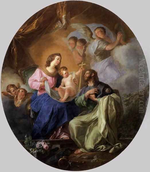 Virgin and Child with St James the Great Oil Painting by Luis Paret Y Alcazar