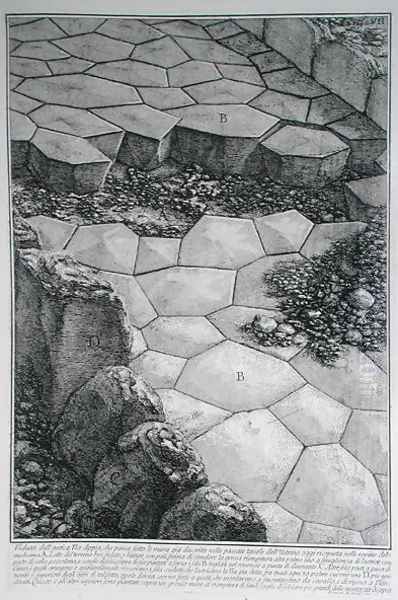 The paving of the Via Appia Antica, from Le Antichita Romane de G.B. Piranesi 1756, published in Paris, 1835 Oil Painting by Giovanni Battista Piranesi