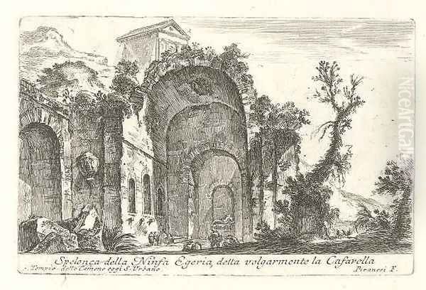 Grotto of the nymph Egeria Oil Painting by Giovanni Battista Piranesi