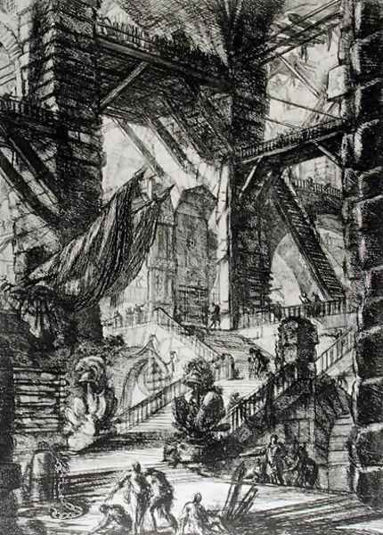 Imaginary Prison 2 Oil Painting by Giovanni Battista Piranesi