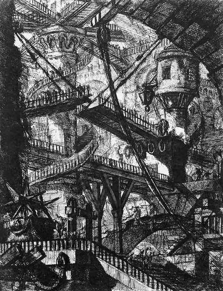 The Prisons (plate VII) c. 1760 Oil Painting by Giovanni Battista Piranesi