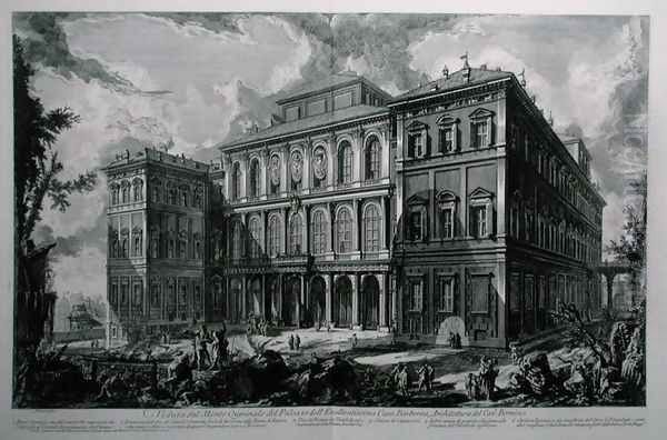 Palazzo Barberini on the Quirinale, Rome Oil Painting by Giovanni Battista Piranesi