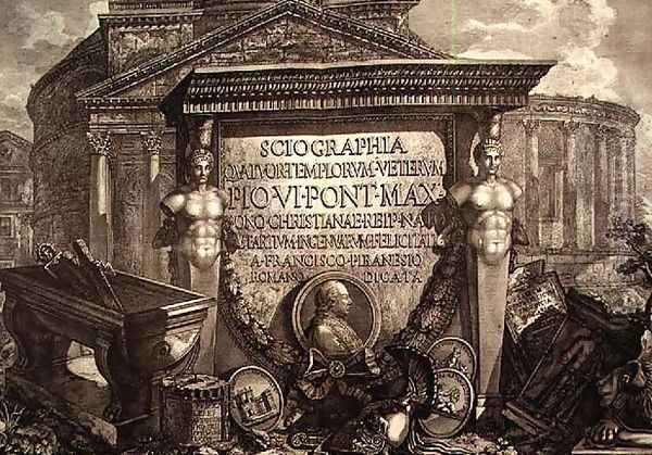 View of the Arch of Septimus Severus, 1772 Oil Painting by Giovanni Battista Piranesi