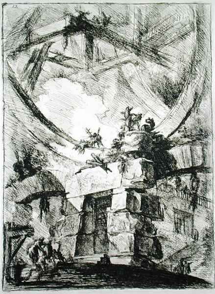 Carceri Prison IX, 1760 Oil Painting by Giovanni Battista Piranesi