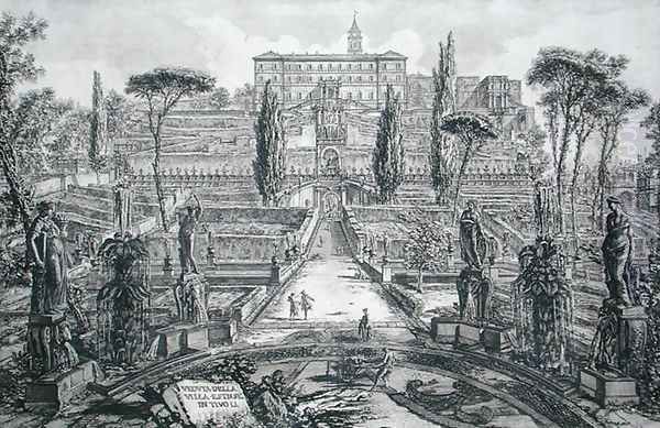 The Villa dEste at Tivoli Oil Painting by Giovanni Battista Piranesi