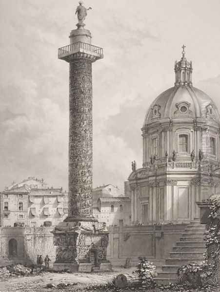 Trajans Column, Rome, engraved by A. Willmore Oil Painting by Giovanni Battista Piranesi