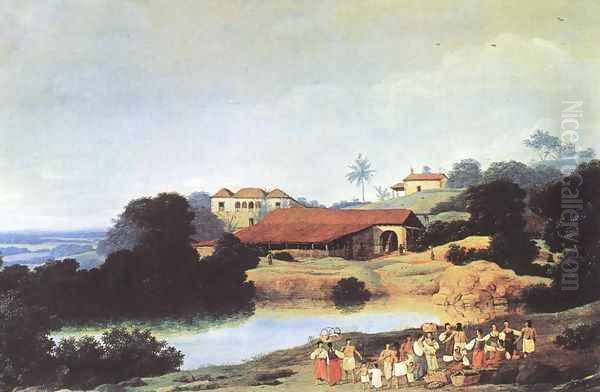 Hacienda 1652 Oil Painting by Frans Jansz. Post