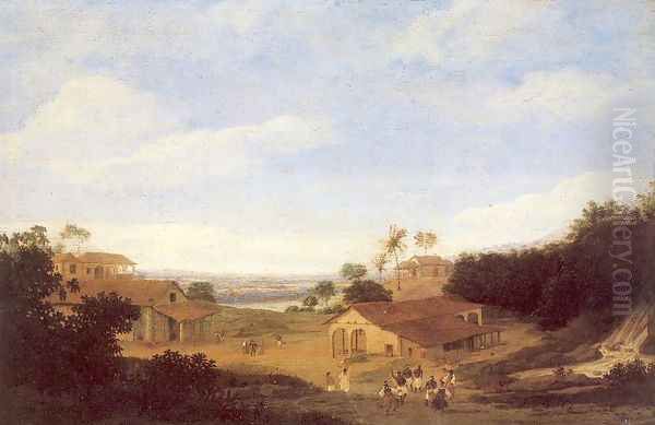 Sugar Plantation, Brazil 1659 Oil Painting by Frans Jansz. Post