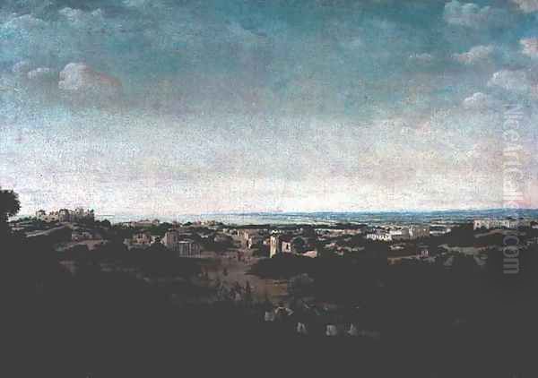 Panoramic view of Olinda Oil Painting by Frans Jansz. Post