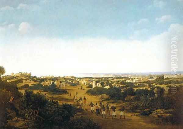 View of the Ruins of Olinda, Brazil Oil Painting by Frans Jansz. Post