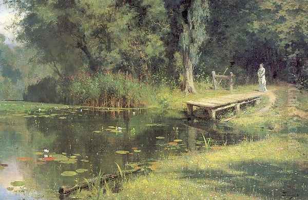 Overgrown Pond 1880 Oil Painting by Vasily Polenov