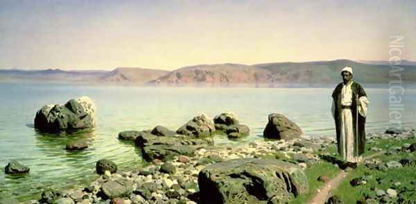 At the Sea of Galilee, 1888 Oil Painting by Vasily Polenov