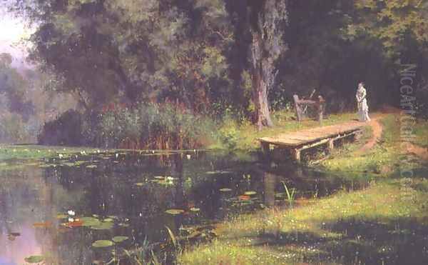 The Overgrown Pond, 1880 Oil Painting by Vasily Polenov