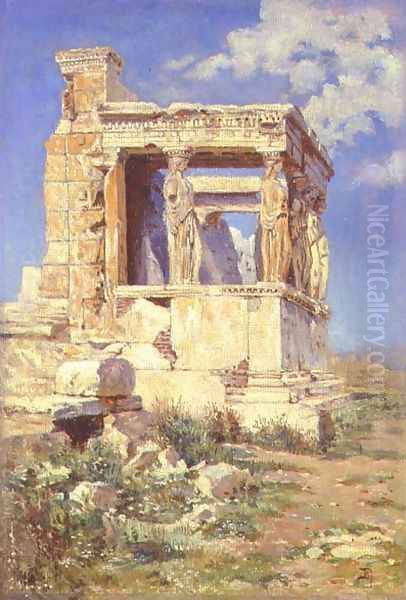 Portico with Caryatids, 1882 Oil Painting by Vasily Polenov