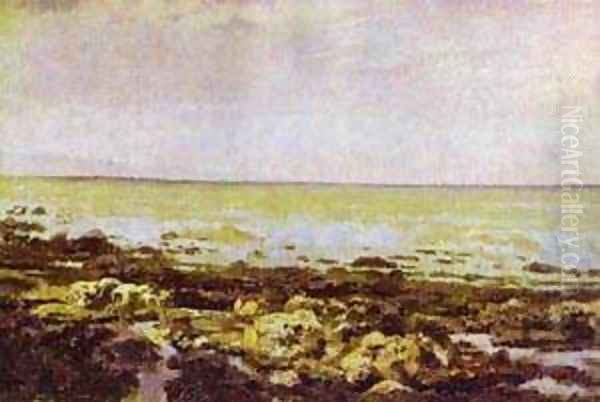 Ebb Tide Normandy 1874 Oil Painting by Vasily Polenov