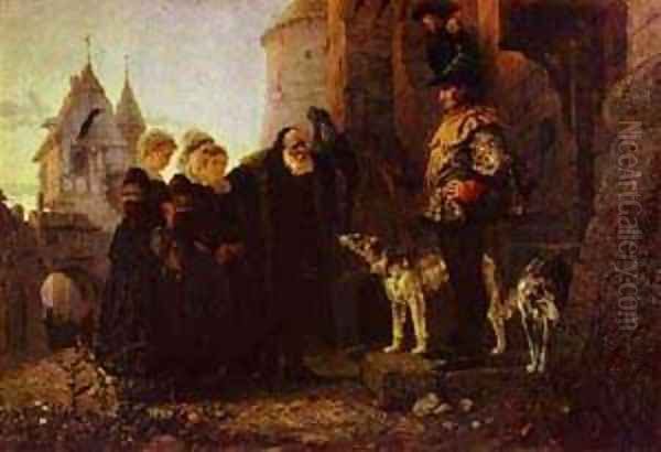 Le Droit Du Seigneur 1874 Oil Painting by Vasily Polenov