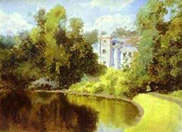 Pond In The Park Olshanka 1877 Oil Painting by Vasily Polenov