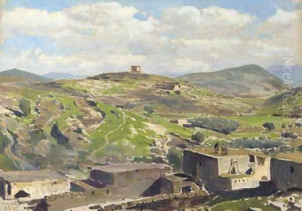 View of Nazareth Oil Painting by Vasily Polenov