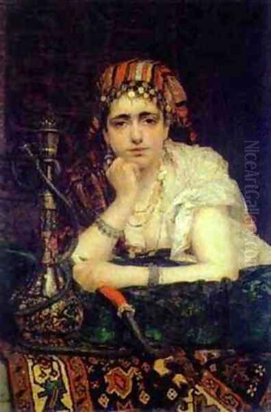 Odalisque 1875 Oil Painting by Vasily Polenov