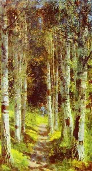 The Birchwood Alley In Abramtzevo 1880 Oil Painting by Vasily Polenov