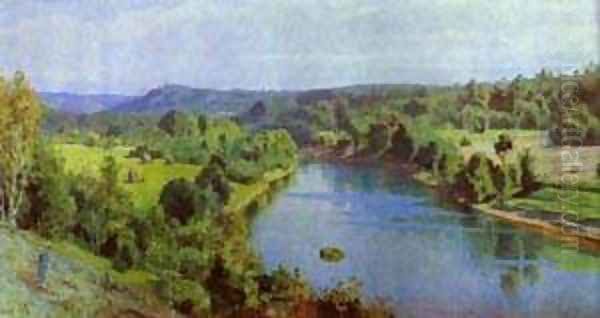 The River Oyat Study 1880 Oil Painting by Vasily Polenov