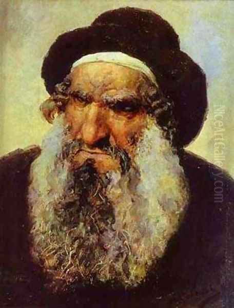 Tiberian Jew Study 1884 Oil Painting by Vasily Polenov