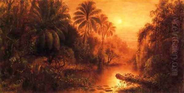 Sunset in the Tropics Oil Painting by Levi Wells Prentice