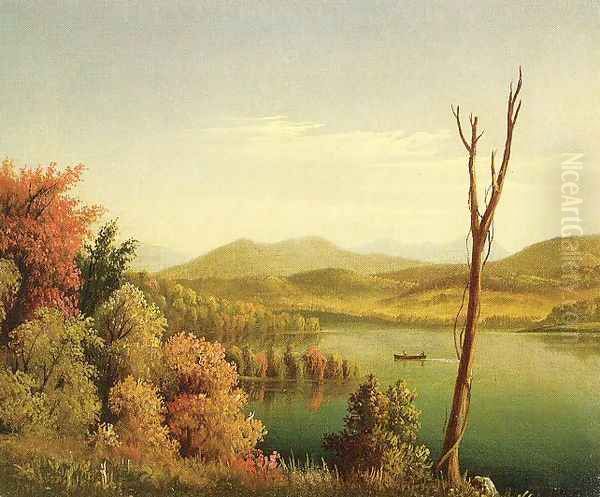 Andirondack Lake Oil Painting by Levi Wells Prentice