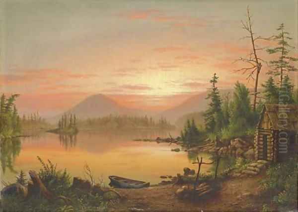 Adirondack Lake 2 Oil Painting by Levi Wells Prentice