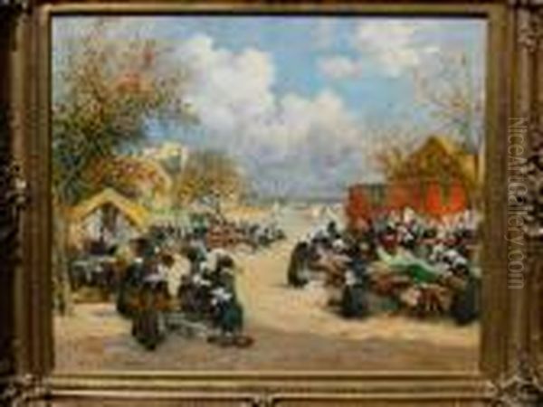 Marche A La Soi Oil Painting by Fernand Marie Eugene Legout-Gerard