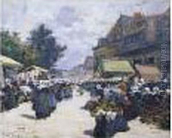 Marche En Bretagne - Pont-aven Oil Painting by Fernand Marie Eugene Legout-Gerard