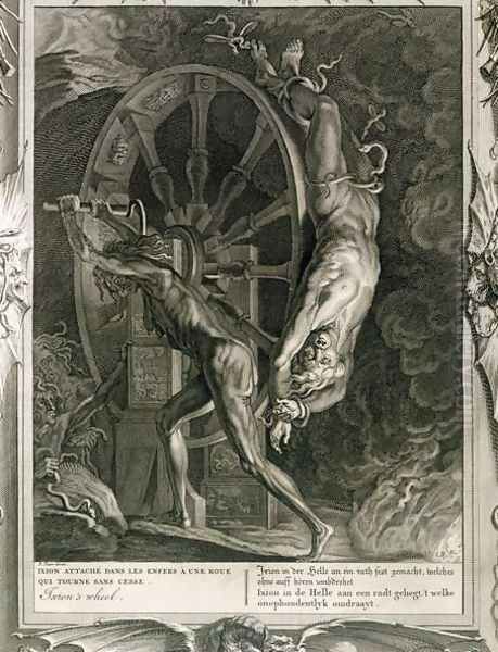 Ixion in Tartarus on the Wheel, 1731 Oil Painting by Bernard Picart