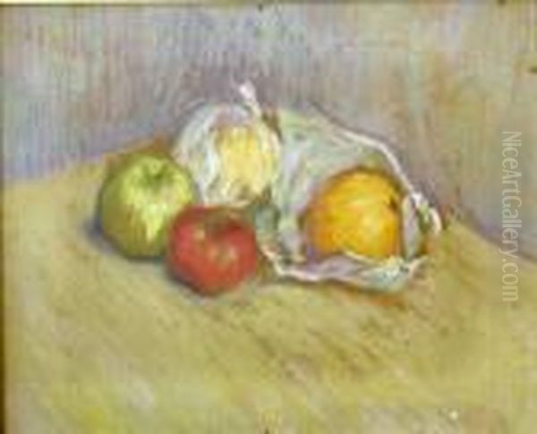 Oranges Et Pommes Oil Painting by Raphael-Leon Leguilloux