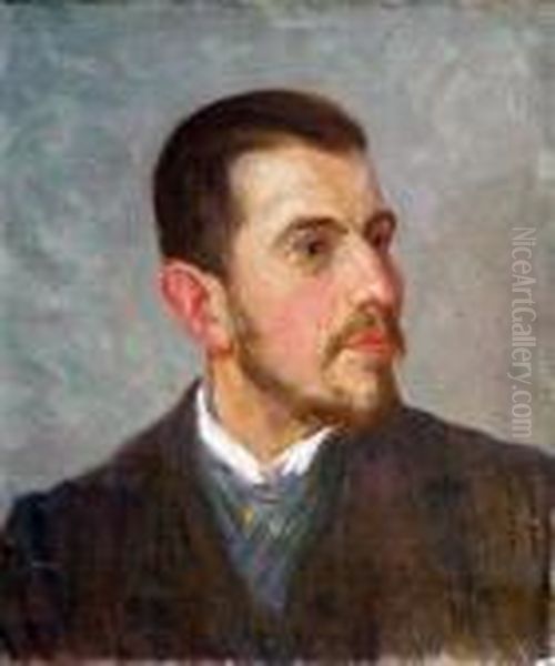 Portrait D'homme Oil Painting by Raphael-Leon Leguilloux