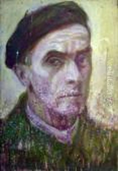 Etude D'homme Au Beret Oil Painting by Raphael-Leon Leguilloux